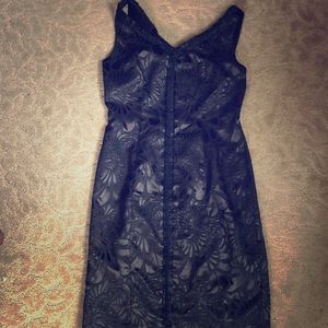 Black floral print dress